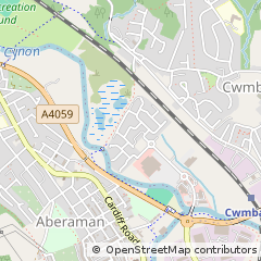 Map of Aberdare, MID Glamorgan