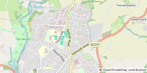 Map of Helston, Cornwall