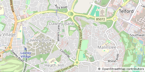 Map of Telford, Shropshire