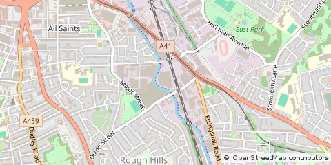 Map of Wolverhampton, West Midlands