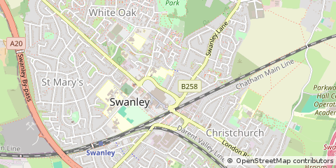 Map of Swanley, Kent