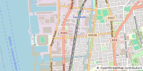 Map of Liverpool, Merseyside