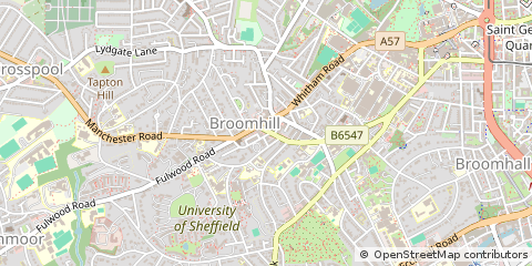 Map of Sheffield