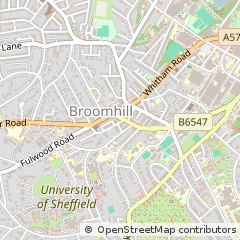 Map of Sheffield