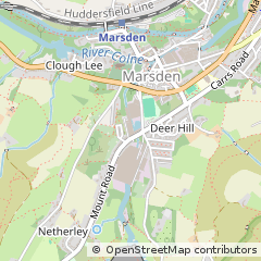 Map of Huddersfield, West Yorkshire