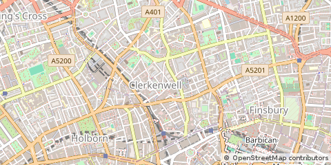 Map of Clerkenwell, London