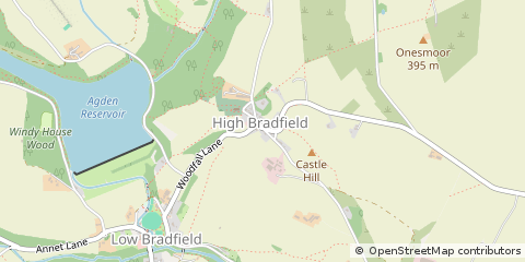 Map of Sheffield, South Yorkshire