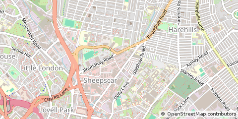 Map of Leeds, West Yorkshire