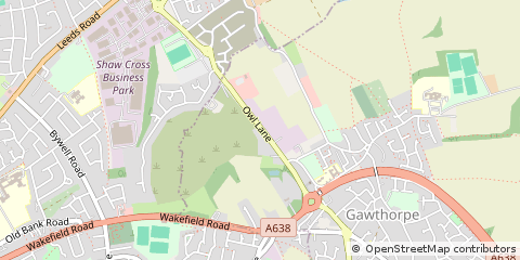 Map of Ossett, West Yorkshire