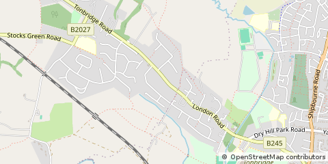 Map of Tonbridge, Kent