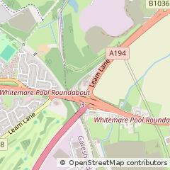 Map of Gateshead, Tyne and Wear