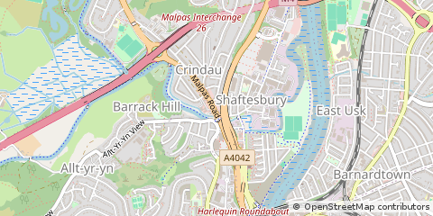 Map of Newport, South Wales