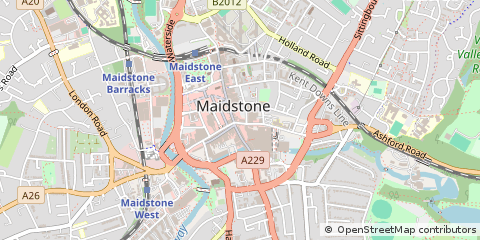 Map of Maidstone, Kent