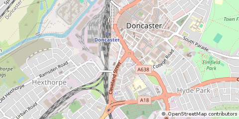 Map of Doncaster