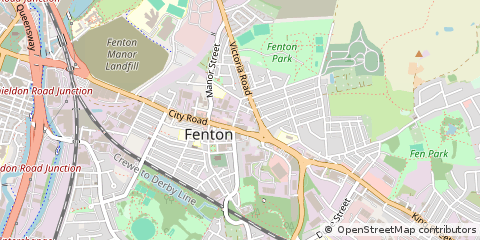 Map of Stoke-on-Trent, Staffs