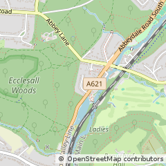 Map of Sheffield, South Yorkshire