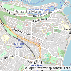 Map of Penarth, South Glamorgan