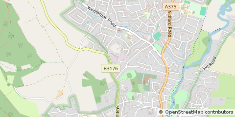 Map of Sidmouth, Devon