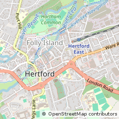 Map of Hertford, Hertfordshire