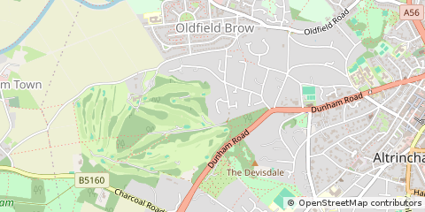 Map of Altrincham, Cheshire