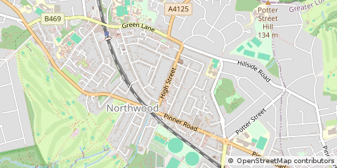 Map of Northwood, Middlesex