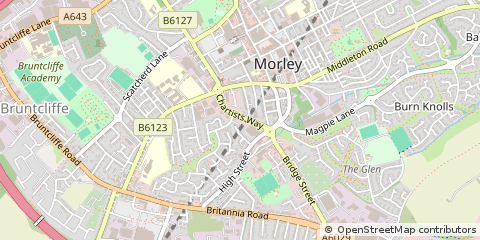Map of Leeds, West Yorkshire