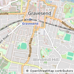 Map of Gravesend, Kent
