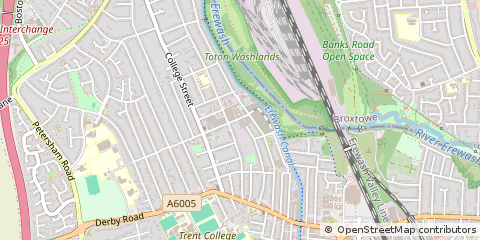 Map of Nottingham, Nottinghamshire