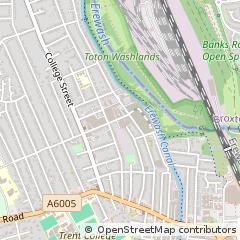 Map of Nottingham, Nottinghamshire