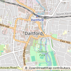 Map of Dartford, Kent