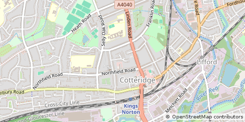 Map of Birmingham, West Midlands