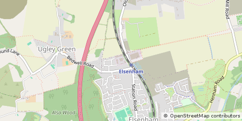 Map of Elsenham Bishops Stortford, Hertfordshire