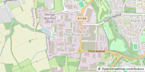 Map of Harlow, Essex