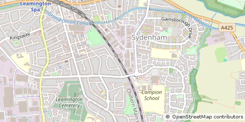 Map of Leamington SPA, Warwickshire