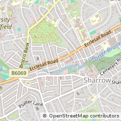Map of Sheffield, South Yorkshire
