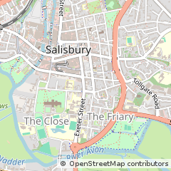 Map of Salisbury, Wiltshire