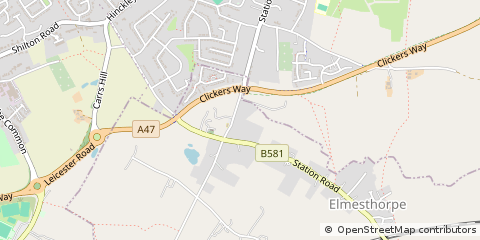 Map of Elmesthorpe, Leics