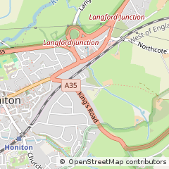 Map of Honiton, Devon