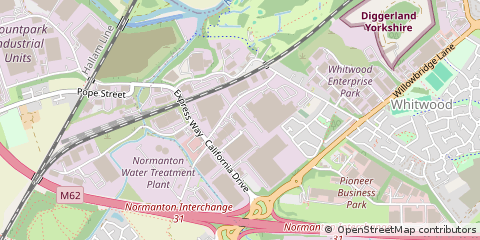 Map of Castleford, West Yorkshire