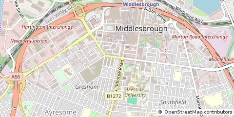 Map of Middlesbrough