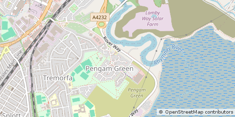Map of Cardiff, South Glamorgan