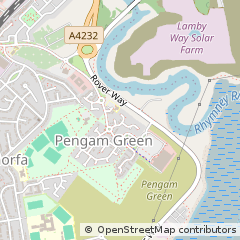 Map of Cardiff, South Glamorgan