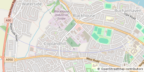 Map of Peterhead, Aberdeenshire