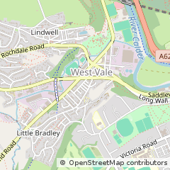 Map of Halifax, West Yorkshire