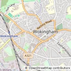 Map of Wokingham, Berkshire