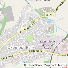 Map of Okehampton, Devon