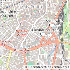 Map of Sheffield, South Yorkshire