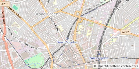 Map of Croydon