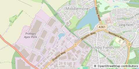 Map of Daventry, Northants