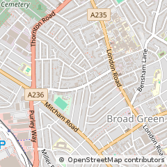 Map of Croydon